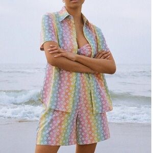 Novel Swim Rainbow Blossom Shirt